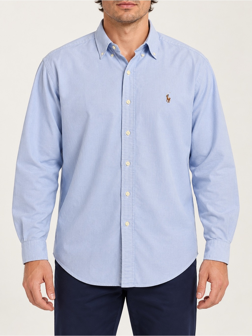 Ralph Lauren Yarmouth Oxford Shirt Men’s 17.5 32/33 Light Blue Cotton